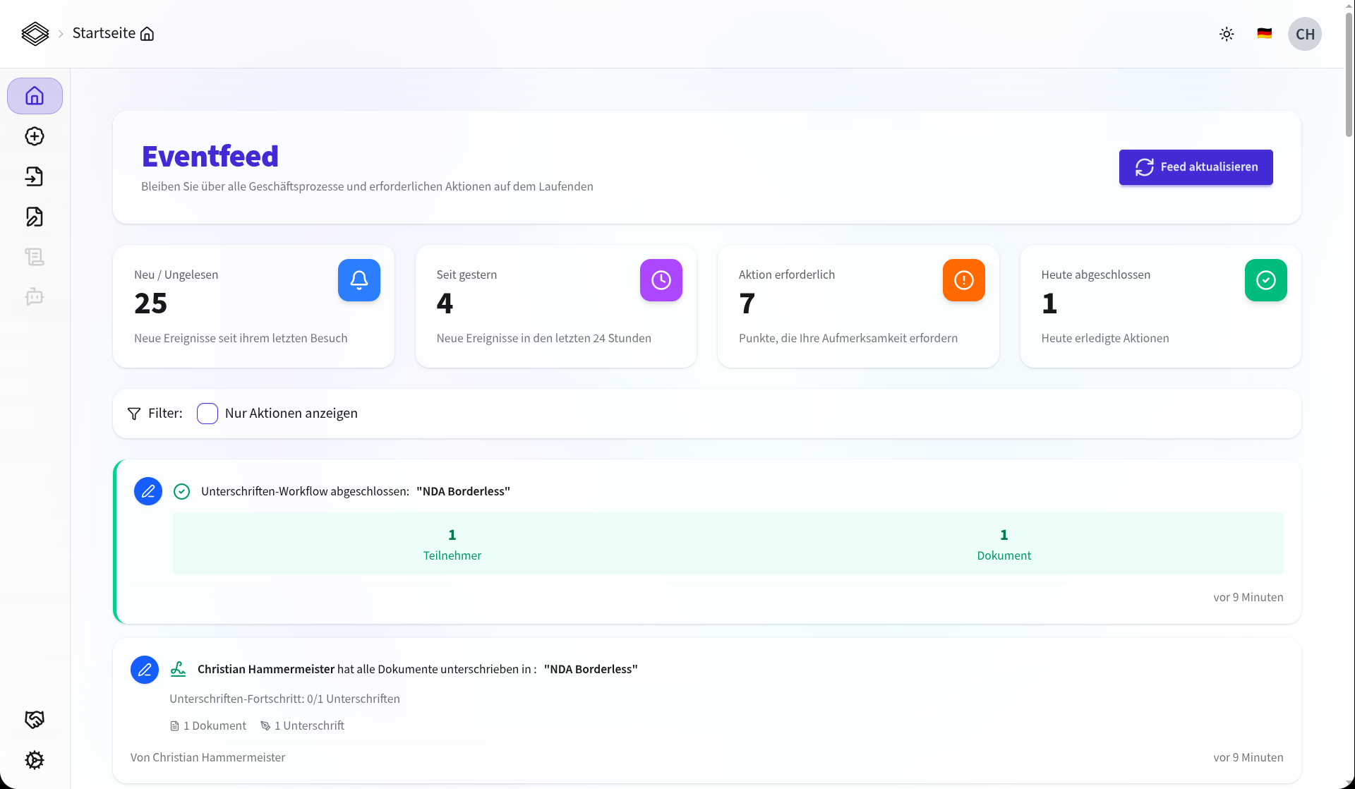 Event-Feed Screenshot
