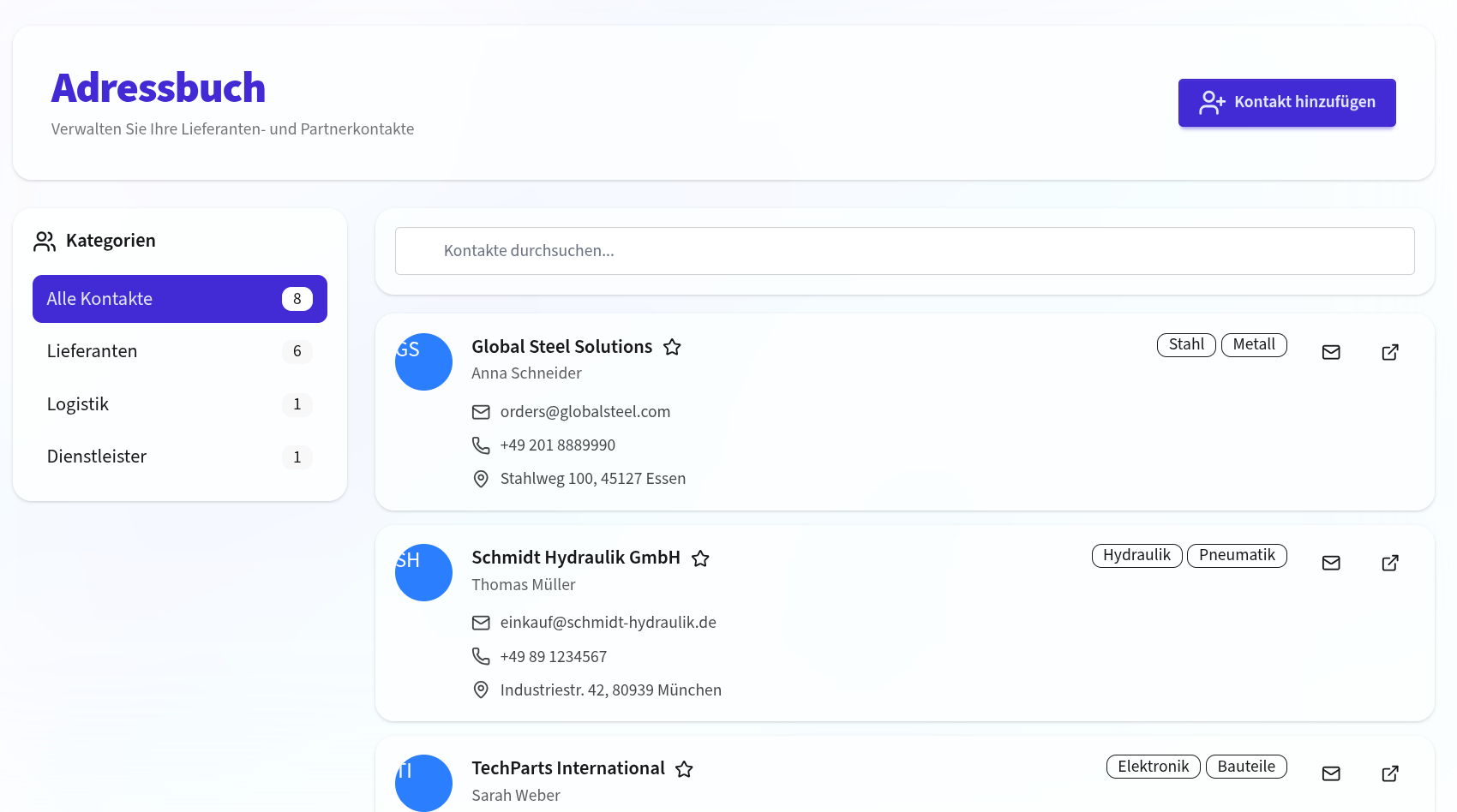 Schritt 2: Lieferanten einladen